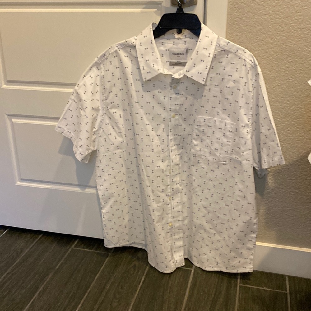 white brand shirt